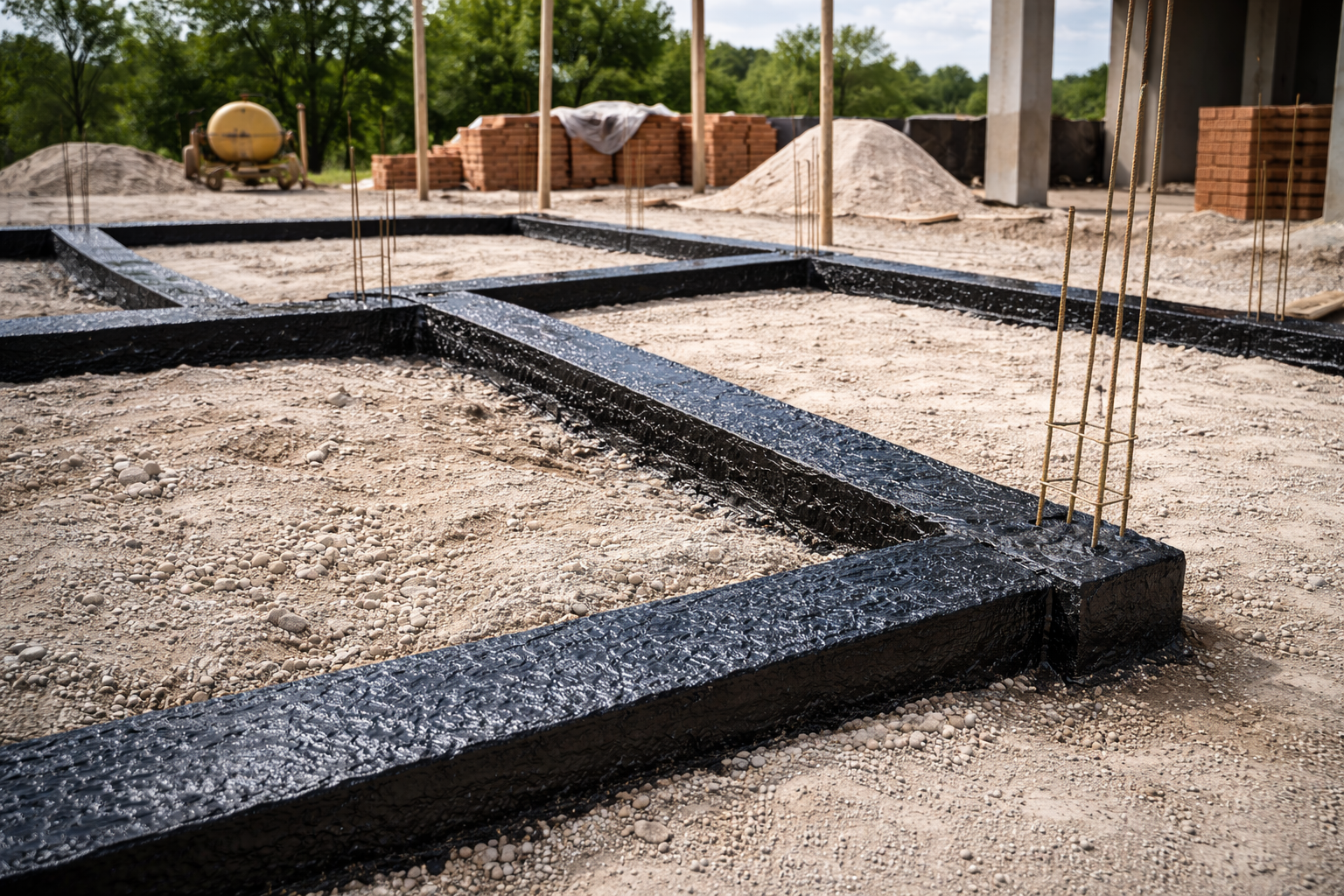 Aplicação do ImperTop em alicerce