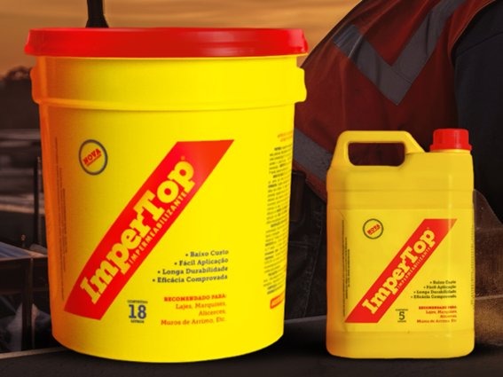 Embalagens ImperTop 18 e 5 litros — impermeabilizante asfáltico